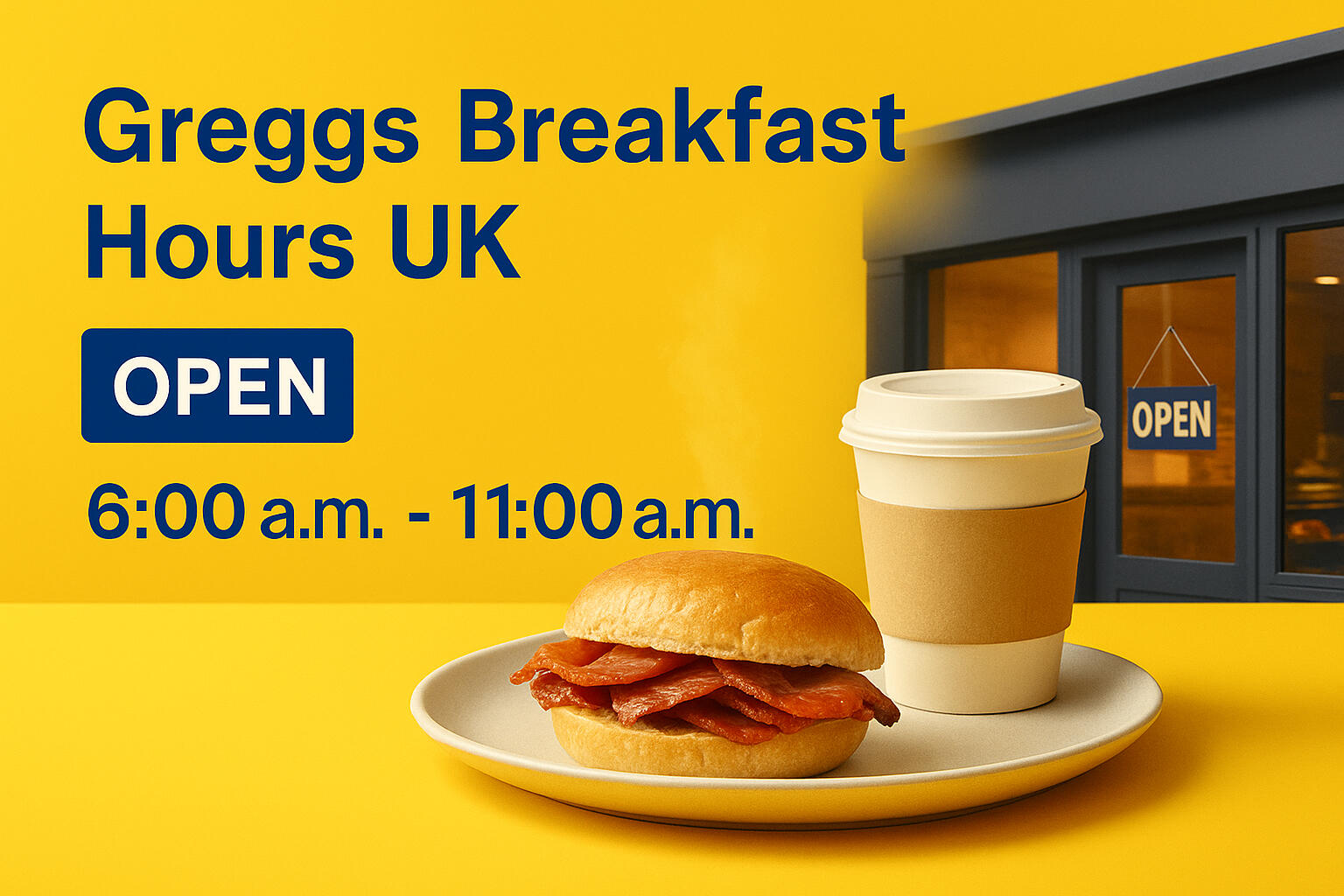 Greggs Breakfast Hours UK Greggs UK breakfast opening hours and morning menu times